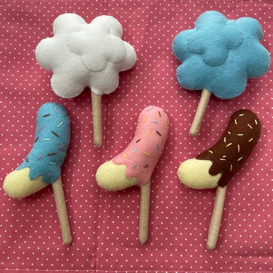 Amazon.co.jp: フェルトおままごとお祭りフードチョコバナナわたあめ